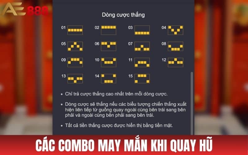 Điểm danh các combo trúng thưởng khi quay hũ