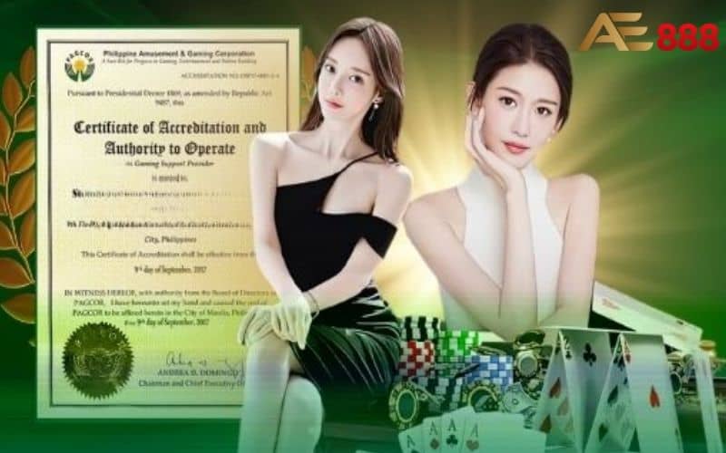 Giấy phép hoạt động mà AE888 sở hữu đảm bảo quyền lợi cho người chơi