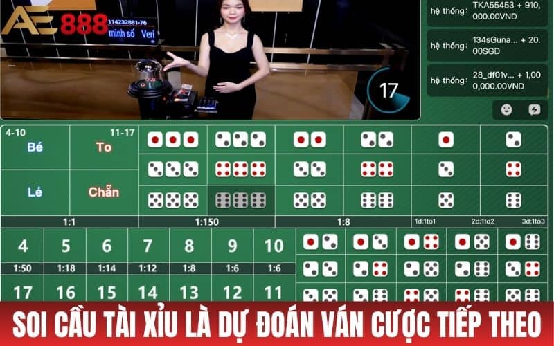 Soi cầu tài xỉu dự đoán kết quả ván cược tiếp theo
