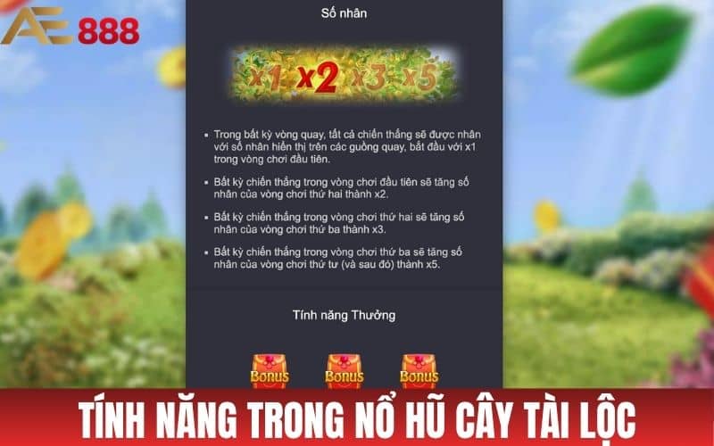 Tính năng thưởng thêm hấp dẫn trong nổ hũ cây tài lộc